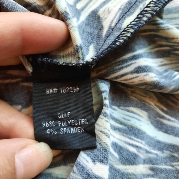 Connected abstract ikat print wrap midi dress 10 - Picture 9 of 13